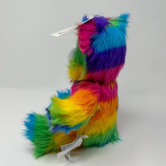 Build A Bear 9" Plush Color Craze Fluffy Rainbow Panda Bear BABW Shimmery Eyes - Picture 6 of 16
